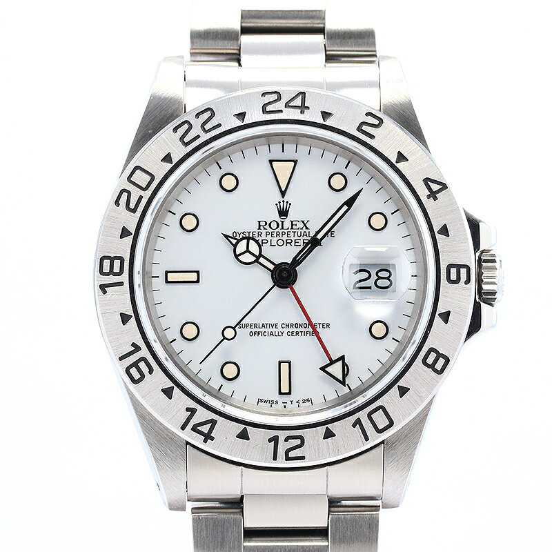 【BLACK★FRIDAY クーポン配布中♪】【OH済】 ロレックス 【ROLEX】 エクスプローラー2 16570 メンズ ホワイト ステンレススティール 腕時計 時計 EXPLORER II WHITE SS 白文字盤 EX2【中古】【中古】