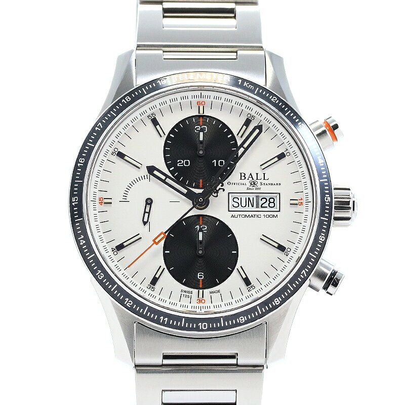 【OH済】 ボールウォッチ 【BALL WATCH】 ストークマンストームチェイサープロ CM3090C-S1J-WH メンズ ホワイト/ブラック ステンレススティール 腕時計 時計 FIREMAN STORM CHASER PRO WHITE/BLACK SS 【中古】