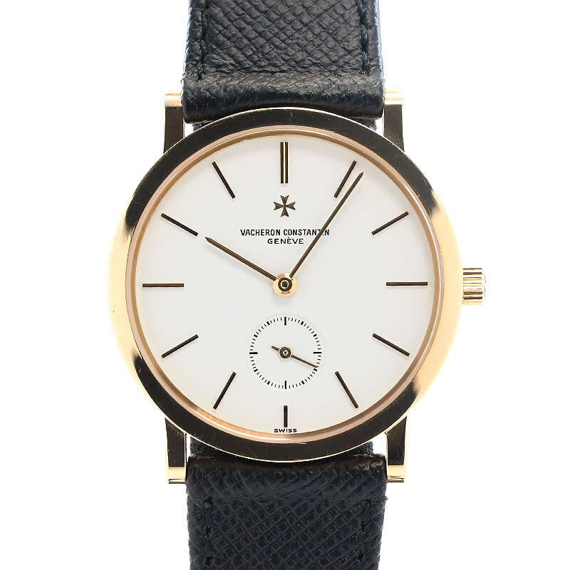 【OH済】 ヴァシュロンコンスタンタン 【VACHERON CONSTANTIN】 エッセンシャル スモールセコンド 92240/000J-8163 メンズ ホワイト K18イエローゴールド 腕時計 時計 ESSENTIAL SMALL SECONDS WHITE K18YG VC【中古】