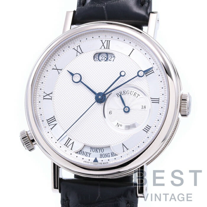 【期間限定クーポン配布中!!】ブレゲ 【BREGUET】 クラシックオーラムンディ5727 5727BB/12/9ZU メンズ シルバー K18ホワイトゴールド 腕時計 時計 CLASSIC AURA MUNDY SILVER K18WG 【中古】【中古】