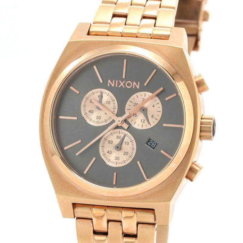 ニクソン 腕時計（メンズ） ニクソン 【NIXON】 タイムテラークロノ NA9722046-00 メンズ ダークグレー ステンレススチール 腕時計 時計 TIME TELLER CHRONO DARK GRAY SS(GF)【OUTLET】 【新品】