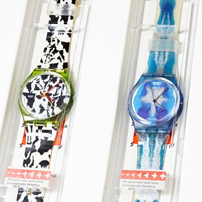 【お買い物マラソン限定クーポン配布中！】【今だけ!!プレゼント付】スウォッチ 【SWATCH】スイス建国700周年記念モデル　4本セット SWISS 700 anniversary special numbered edition ART アート メンズ デッドストック　A【中古】