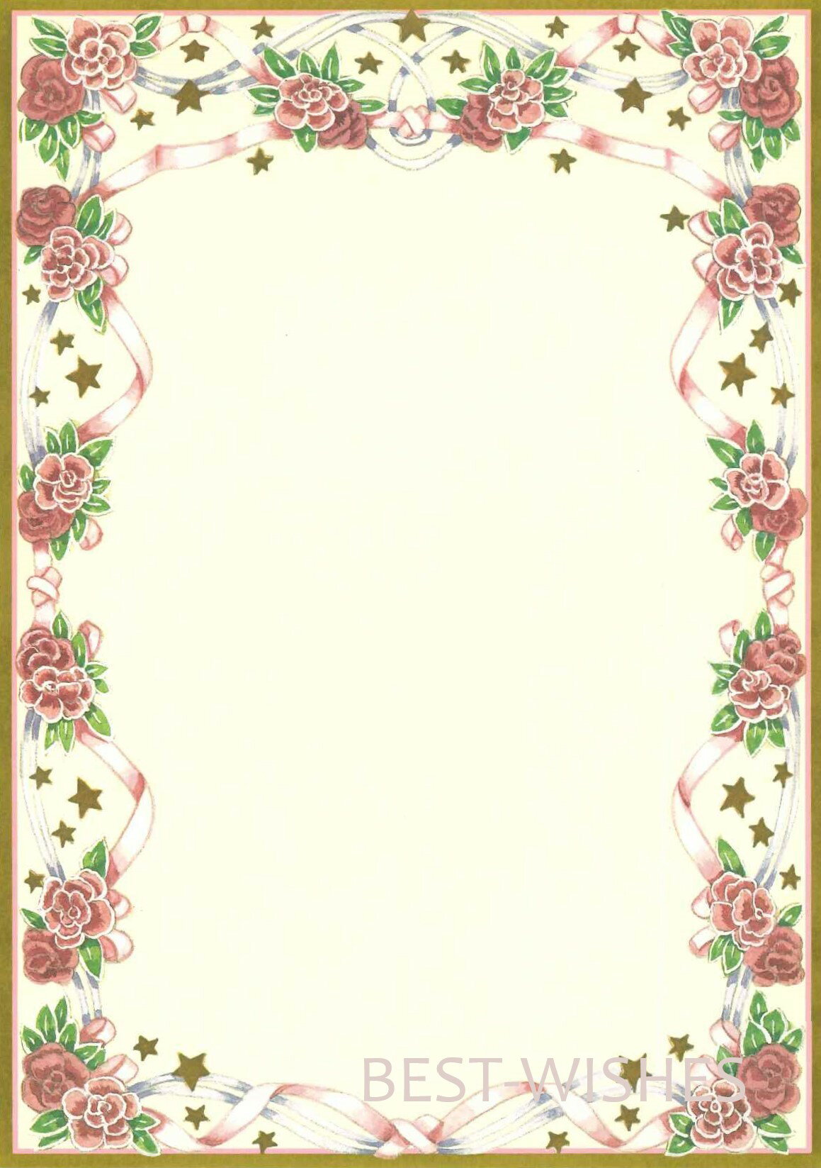 【レター10枚セット】Caspari カスパリ レターシート 便箋 A5サイズ 輸入 海外 フレームデザイン おし..