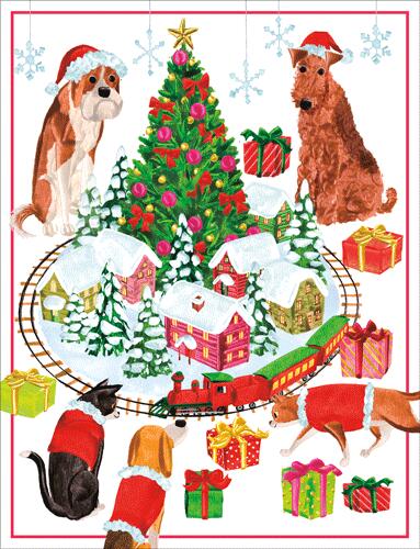 Caspari カスパリ 輸入クリスマスカード グリーティングカード 二つ折り 定形 おしゃれ 北欧 アメリカ ..