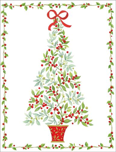 カスパリ 輸入クリスマスカード おしゃれ 北欧 好きにも アメリカ 素敵 可愛い 高品質 シーズングリーティング スイスプリント　クリスマス　トワイニンググリーナリー
