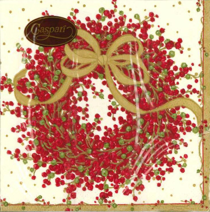 Caspari カスパリ ペーパーナプキン カクテルサイズ 25x25cm 20枚入 デコパージュ おしゃれ テーブルコ..