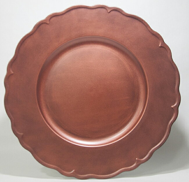 プレースマット チャージャープレート シェーンプラス アンダープレート おしゃれプレート 高級 下敷き パーティー 店舗用 業務用 結婚式 カフェ レストラン ホームパーティー クラシック　コッパー 丸型のサムネイル