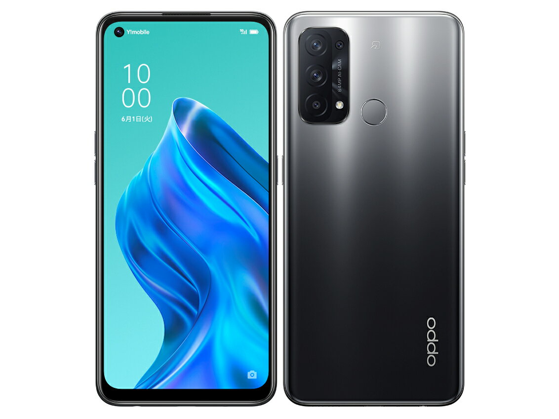 [SIMフリー][新品未開封] OPPO Reno5 A 128GB[シルバーブラック] A103OP Yモバイル版 デュアルSIM(nanoSIM+eSIM) 白ロム スマホ 本体 楽天/AU/docomo/softbank回線使用可