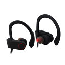 【収納ポーチプレゼント!!!】【定形外発送!!!】ワイヤレス イヤホン Bluetooth スポーツ ブラック×レッド スマホ