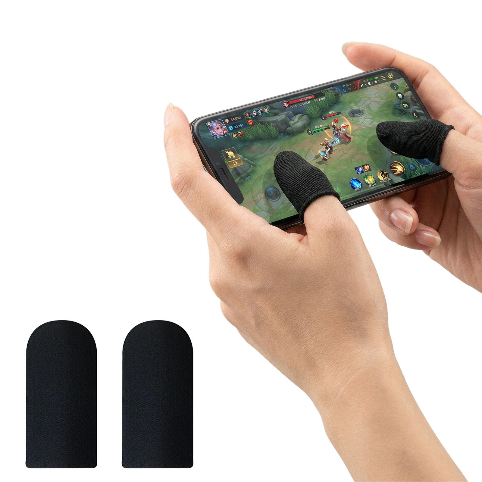 指サック スマホゲーム 用 スマホ用指サック 手汗対策 指カバー 操作性アップ 高感度 反応早い 誤触減少 スマホ ゲーム 極薄 滑り止め Mobile 音ゲー 上級者 初心者 Anroid iPhone タブレット 対応 炭素繊維 カーボンファイバー 送料無料