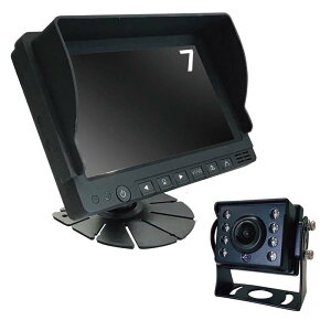 7インチオンダッシュモニター バックカメラ セット 赤外線 防水 広角 140度 拡光6層レンズ採用 暗視機能付 12/24V対応 トラック車載バックカメラ 送料無料