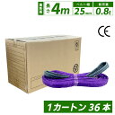 スリングベルト 4m 25mm 使用荷重800kg 1カートン 36本入り ケース ベルトスリング 繊維ベルト 工具 道具 運搬ベルト 運搬スリング 吊具 長さ...