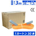 スリングベルト 3m 35mm 30本 使用荷重1200kg ベルトスリング 繊維ベルト 工具 道具 運搬ベルト 運搬スリング 吊具 長さ3m 警告線 吊りベル...
