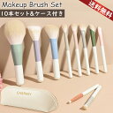 【先着100名様限定クーポン20%off】メイクブラシ 10本セット 収納ポーチ付き 超柔らかい 化粧筆 高級繊維毛 初心者も適用 人気メイク道具
