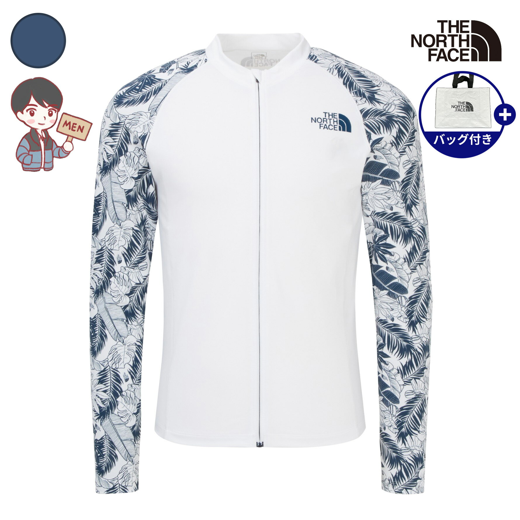 【正規品】★2025年新商品★THE NORTH FACE M'S WAVEY PRINT RASHGUARD メンズ ウェイビープリント ラッシュガード 韓国...