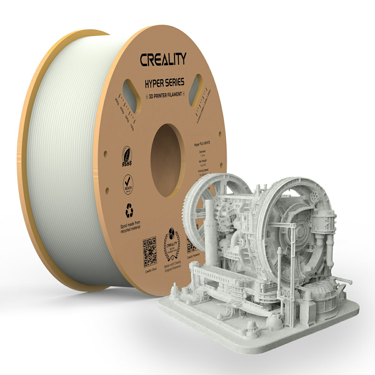 FDM方式3Dプリンターフィラメント PLA樹脂 1.75mm1000g シアン