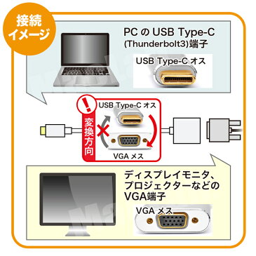 MacLab. USB C (Type-C) → VGA 変換アダプタ 【最新のMacにも対応】 Thunderbolt3 dsub 15ピン BC-UCV2WS シルバー（最大解像度：1920×1080） 相性保証付 変換ケーブル プラグ |L