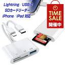 iPhone iPad SD カードリーダー アプリ不要 2in1 使用説明書付き TFカード カメラリーダー microSD iPad Mini Air Pro対応 Lightning ライトニング アイフォン アイパッド sdカード アダプタ 写真 転送 |L |pre