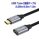 BestClick USB Type-C 延長ケーブル オスメス 0.25m 1年保証 USB3.1 (USB3.2) 10Gbps PD 急速充電 100W 20V／5A データ転送 4K60Hz 対応 タイプc usbc スマホ アンドロイド スマートフォン タブレット パソコン PC MacBook Pro Air iPad Switch Xperia 25cm L pre