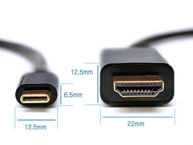 USB Type-C to HDMI 変換ケーブル 1.8m Thunderbolt3互換 ブラック | USB C type c サンダーボルト iMac MacBook Mac Book Pro Air mini iPad Pro ChromeBook Pixel Dell XPS Galaxy S9 S8 |L