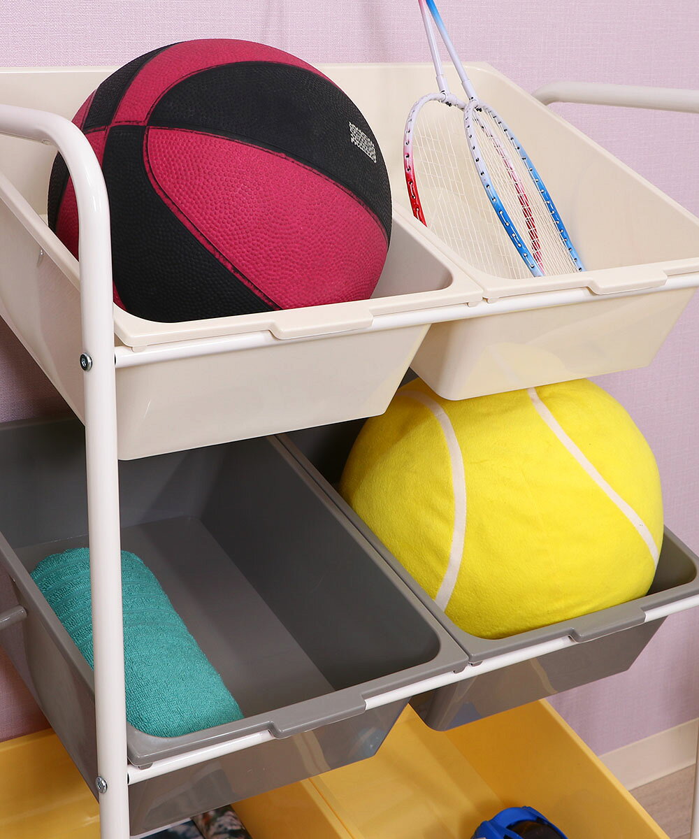 キッズラック color 6マス おもちゃ箱 不二貿易 | 収納ラック 収納 収納ボックス 収納ケース おもちゃ収納 キャスター付き 子供部屋 おもちゃ インテリア 子供 男の子 女の子 かわいい おしゃれ ラック シェルフ ボックス お片付け 天板 ストッパー カラフル 収納アイテム [3]
