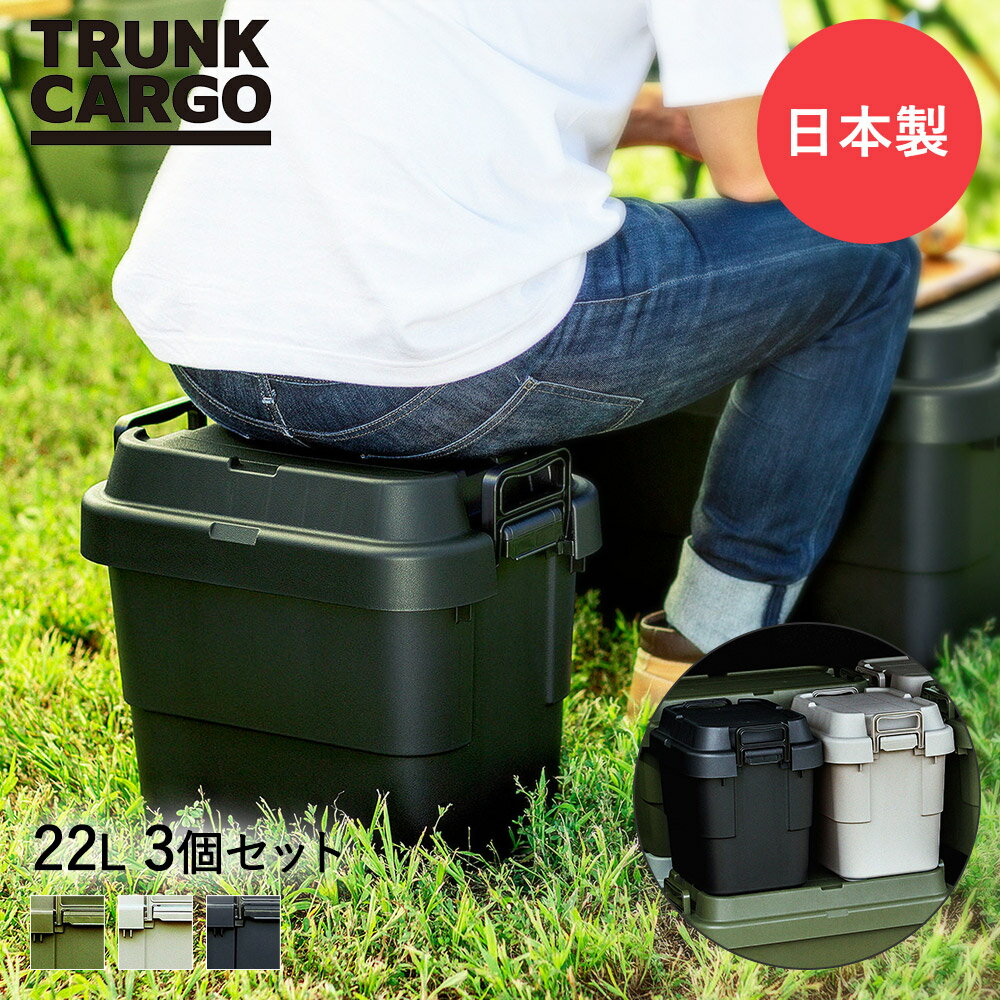 \ポイント5倍/ リス スタッキング トランクカーゴ TC-20S 収納BOX 22L 3個セット キャンプ 収納ケース | 収納ボックス コンテナボックス R...