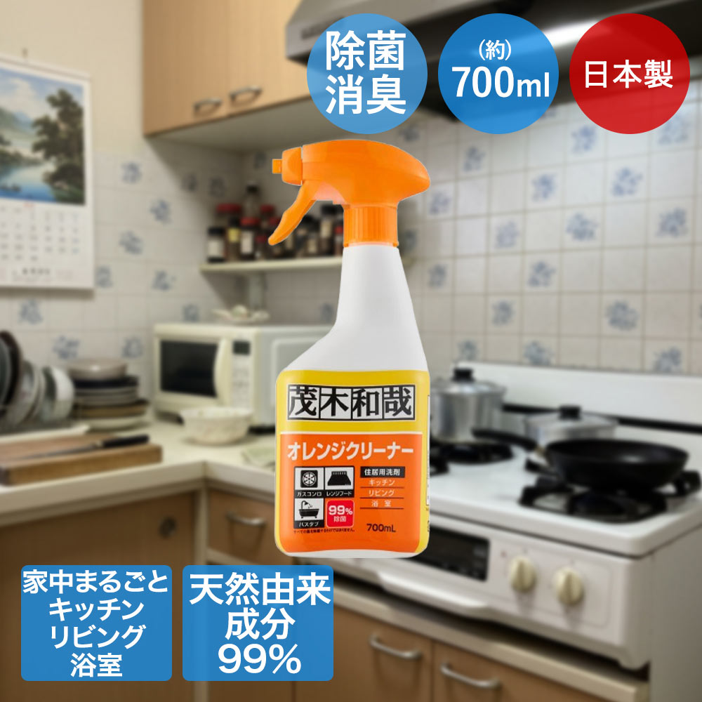 レック 油汚れクリーナー 茂木和哉 700ml 日本製 オレンジクリーナー C00462 | 茂木 もてぎ 汚れ落とし 強力 換気扇 コンロ周り 魚焼きグリル キッチン 油汚れ ゴミ箱 浴室湯あか 天然由来成分 オレンジオイル配合 万能洗剤 掃除 清掃 洗剤 スプレー 消臭 キッチン洗剤