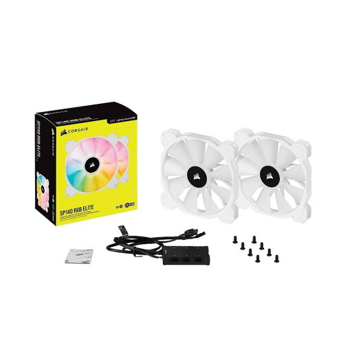 ◆在庫のみ/140mm×2+Lighting Node CORE付属モデル◆SP140 RGB ELITE WH Dual Fan Kit (CO-9050139-WW) ◆在庫のみ/140mm×2+Lighting Node CORE付属モデル◆SP140 RGB ELITE WH Dual Fan Kit (CO-9050139-WW)