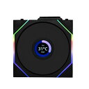◆ケーブルマネージメント不要のワイヤレス版◆PCケースファン◆UF-RS-TL120-LCD-WLS-1B リバース(2)