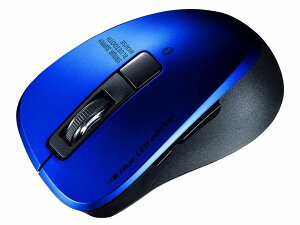 ◇静音Bluetooth 5.0 ブルーLEDマウス【サンワサプライ】MA-BTBL155BL