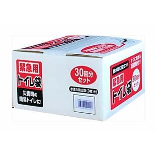 ◆凝固剤30個・汚物袋30枚セット！アウトドアにも◆緊急用トイレ袋30回分(水濡れ防止袋付)