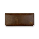 ◆オシャレなファスナー付き長財布/本革(ボンテッドレザー)◆Leeボンテッドレザー 長財布 0520368 チョコ