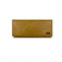 ◆オシャレなファスナー付き長財布/本革(ボンテッドレザー)◆Leeボンテッドレザー 長財布 0520368 ブラウン