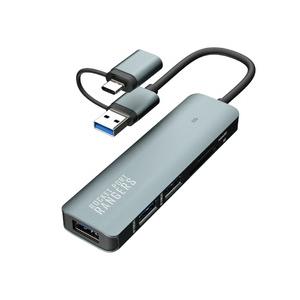 ◆○USB/Type-C接続→USB3.0ハブ カードリーダー＆SD/MicroSDリーダー◆SD-UCRH2 ロケットポート レンジャーズ