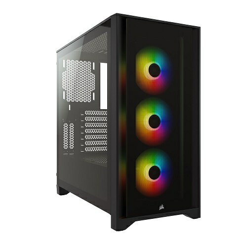 ◆E-ATX対応/強化ガラスフロントパネル採用、ARGBファン付属モデル4000X RGB TG BLK (CC-9011204-WW)