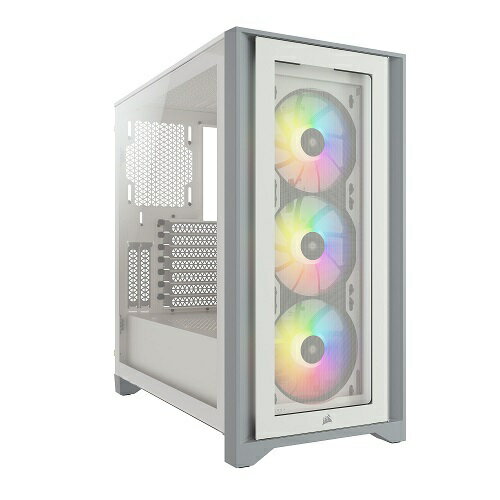 ◆E-ATX対応/強化ガラスフロントパネル採用、ARGBファン付属モデル4000X RGB TG WHT (CC-9011205-WW)