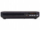 CPRM対応 据え置き型DVDプレーヤー ブラック 再生専用 コンポジット接続 [テレビ ビデオ 映画 音楽 静止画 CD USBメモリー] GH-DVP1H-BK