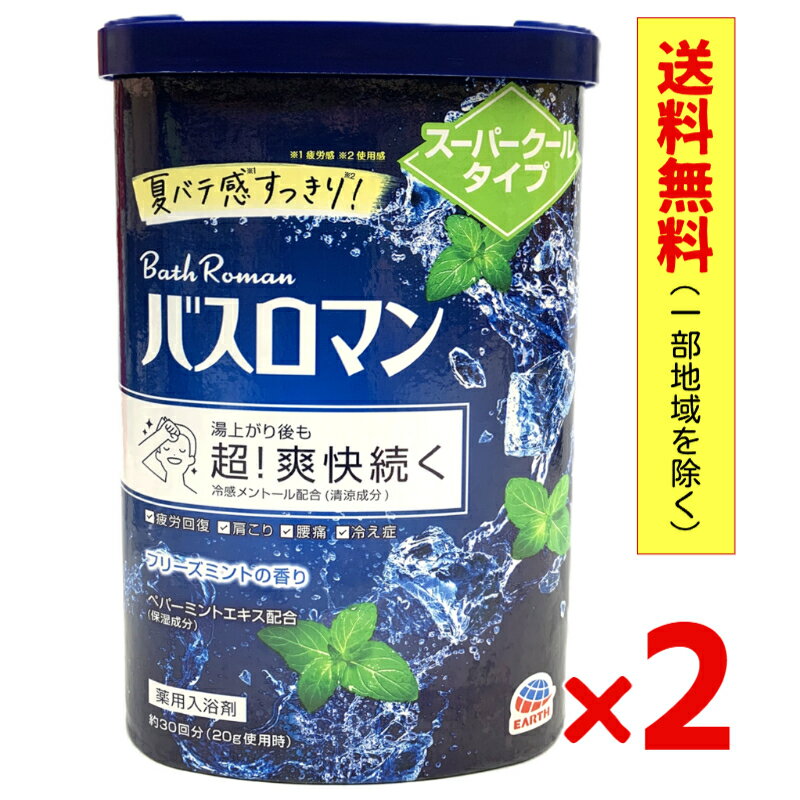 P2倍！ アース バスロマン スーパークール 600g 