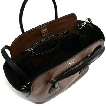 PRADAプラダ【SOFTCALF】2WAYトートバッグBRUCIATO+NEROBN2611ASK882【LuxuryBrandSelection】【YDKG-m】【smtb-TD】【送料無料】
