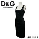 ★ポイント5倍★ドルチェ ガッバーナ DOLCE GABBANA 【D G】ノースリーブ ワンピース ブラック SD1985 TNREL N0000【送料無料】 【あす楽対応】 【コンビニ受取】 【海外配送】 【国際配送】