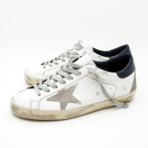 『ポイント5倍』ゴールデングース GOLDEN GOOSE DELUXE BRAND【SNEAKERS SUPERSTAR】 メンズ ローカット スニーカー ホワイト / ネイビーブルー GCOMS590 A7【送料無料】 【あす楽対応】 【コンビニ受取】 【海外配送】 【国際配送】