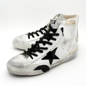 『ポイント5倍』ゴールデングース GOLDEN GOOSE DELUXE BRAND【SNEAKERS FRANCY】 メンズ サイドジップ ハイカットスニーカー ホワイト / ブラック G36MS591 C65【送料無料】 【あす楽対応】 【コンビニ受取】 【ロッカー受取】 【国際配送】