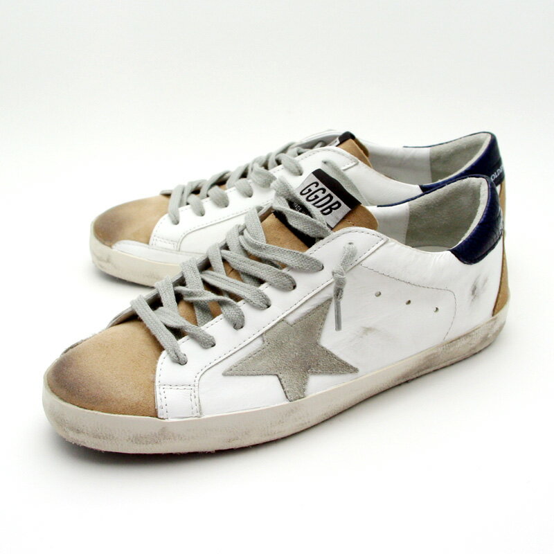 『ポイント5倍』ゴールデングース GOLDEN GOOSE DELUXE BRAND【SNEAKERS SUPERSTAR】 メンズ ローカット スニーカー クロコ調 ホワイト / ヌード / ブルー G36MS590 T86【送料無料】 【あす楽対応】 【コンビニ受取】 【ロッカー受取】 【国際配送】