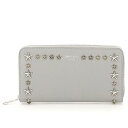 ジミーチュウ 財布（レディース） ★ポイント5倍★ジミーチュウ JIMMY CHOO【STAR STUDS / スタースタッズ】 ラウンドファスナー長財布 グレー / ミックス PIPPA UUF 202 MOONSTONE/MIX【送料無料】 【あす楽対応】 【コンビニ受取】 【海外配送】 【国際配送】