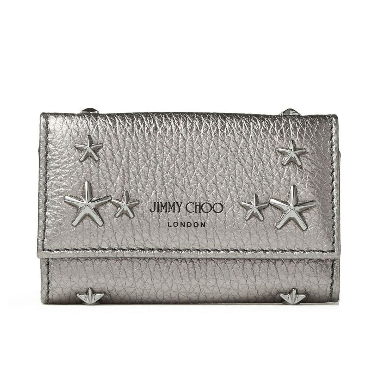 ★ポイント5倍★ジミーチュウ JIMMY CHOO【STAR STUDS / スタースタッズ】 レザー 6連キーケース シルバー NEPTUNE UUR 101958 GUN METAL/DARK SILVER【送料無料】 【あす楽対応】 【コンビニ受取】 【海外配送】 【国際配送】