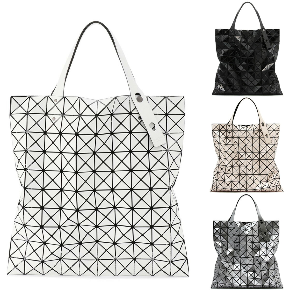 楽天ベストギャラリー★ポイント5倍★バオバオ イッセイミヤケ BAO BAO ISSEY MIYAKE【PRISM BASICS / プリズム 10×10】 トートバッグ SHINY ホワイト ブラック ベージュ シルバー 全4色 BB AG043【送料無料】 【あす楽対応】 【コンビニ受取】 【海外配送】 【国際配送】