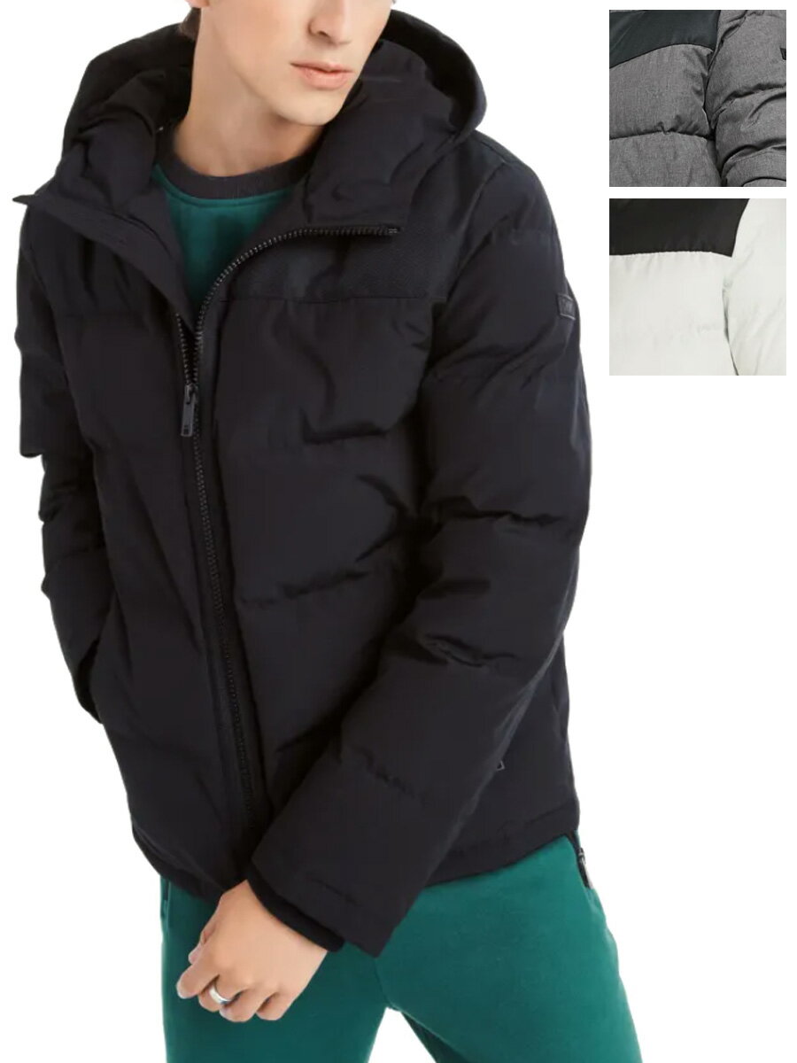 ★ ★ダナキャランニューヨーク DKNYメンズ ダウンジャケット パフジャケット USサイズ ARCTIC CLOTH MIXED PUFFER JACKET 全3色 DX9MP802【送料無料】 【コンビニ受取可】 【海外配送 可】 【国際配送】