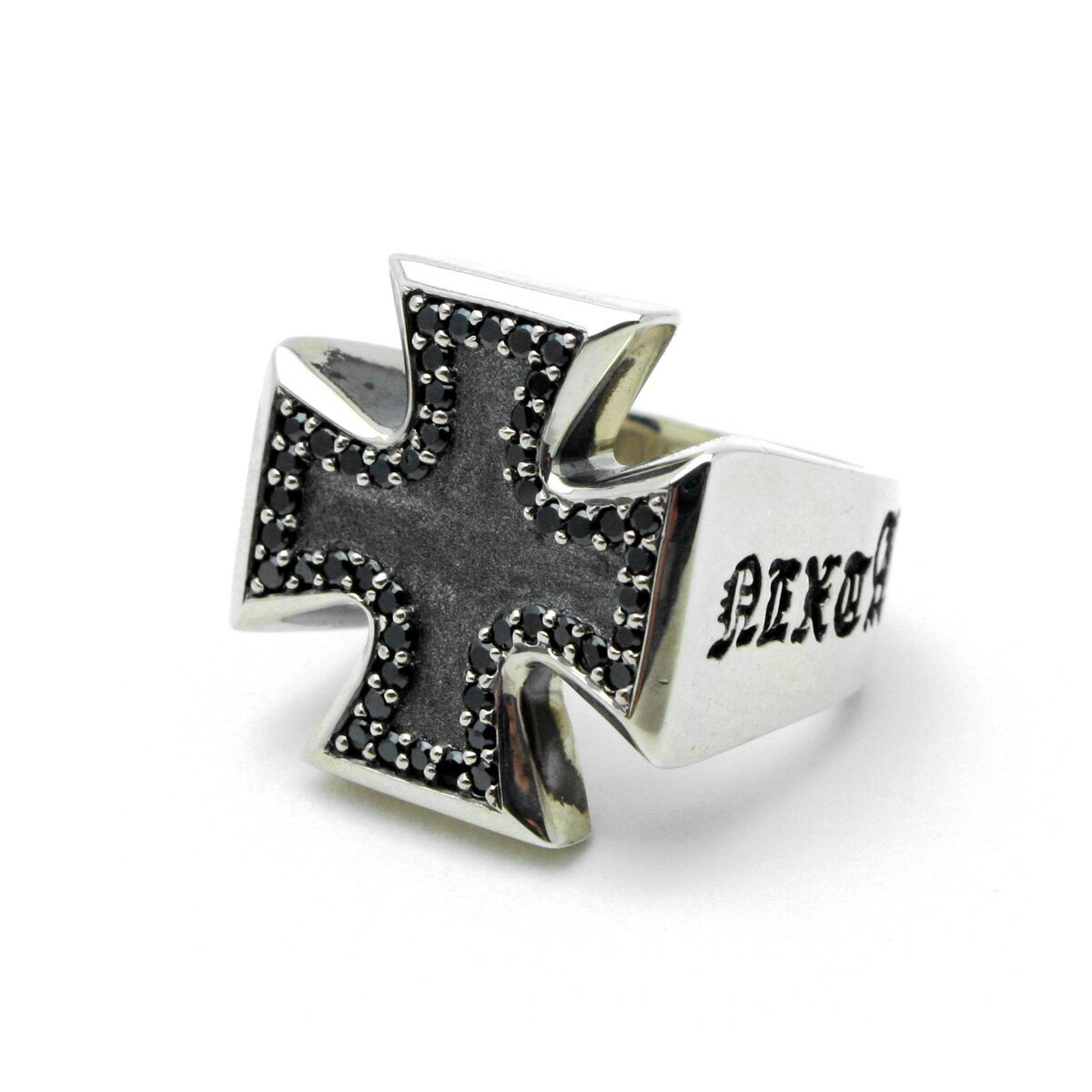 ★ ★ネクストエイジ NEXTAXEアイアンクロスリング ブラック (SILVER925) 10号 17号 19号 next_ac_067/b..