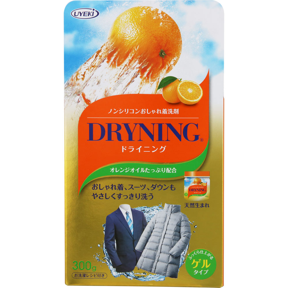 ■商品情報 ■特徴 ノンシリコンおしゃれ着洗剤 オレンジオイルたっぷり配合 おしゃれ着、スーツ、ダウンもやさしくすっきり洗う 天然生まれ ふっくら仕上がるゲルタイプ お洗濯レシピ付き ■表示成分 ＜液性＞ 中性 ＜成分＞ ●界面活性剤（34％ アルキルエーテル硫酸エステルナトリウム、アルキル硫酸エステルナトリウム、脂肪酸アルカノールアミド、ポリオキシエチレンアルキルエーテル） ●オレンジオイル ●水軟化剤 【広告文責】 会社名：株式会社ウィーズ TEL：0494-25-2211 区分：日用品 メーカー：株式会社UYEKI