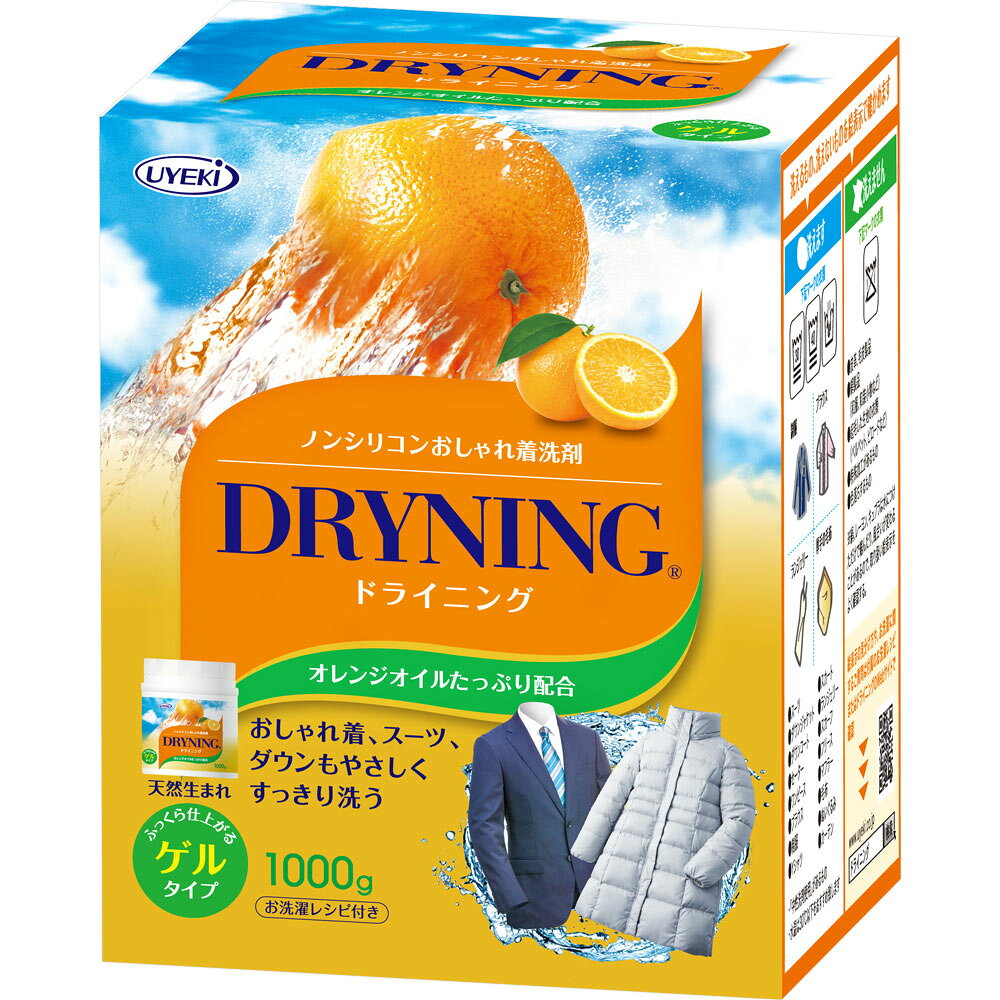■商品情報 ■特徴 ノンシリコンおしゃれ着洗剤 オレンジオイルたっぷり配合 おしゃれ着、スーツ、ダウンもやさしくすっきり洗う 天然生まれ ふっくら仕上がるゲルタイプ お洗濯レシピ付き ■表示成分 ＜液性＞ 中性 ＜成分＞ ●界面活性剤（34％ アルキルエーテル硫酸エステルナトリウム、アルキル硫酸エステルナトリウム、脂肪酸アルカノールアミド、ポリオキシエチレンアルキルエーテル） ●オレンジオイル ●水軟化剤 【広告文責】 会社名：株式会社ウィーズ TEL：0494-25-2211 区分：日用品 メーカー：株式会社UYEKI